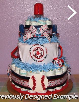 Red-Sox-Diaper-Cake (2).JPG - Boston Red Sox Diaper Cake